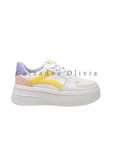 Zapatos y Calzados EMS-R-213 WHITE/YELLOW