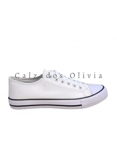 Zapatos y Calzados REB-CZ-775 WHITE-BLACK