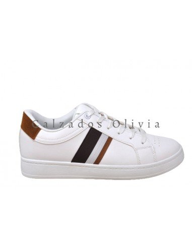 Zapatos y Calzados EMS-R-223 WHITE-BROWN