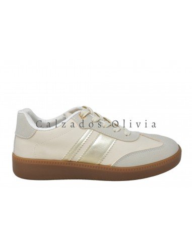 Zapatos y Calzados TF-5238 BEIGE-GOLD