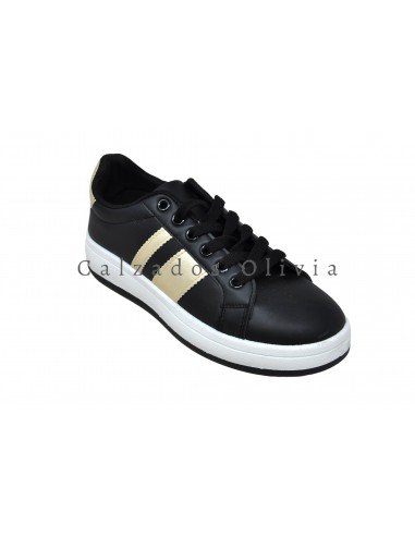 Zapatos y Calzados WP-CA109 NEGRO-ORO