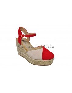 Calzados y zapatos SSM-JSZ330 BEIGE-RED 2
