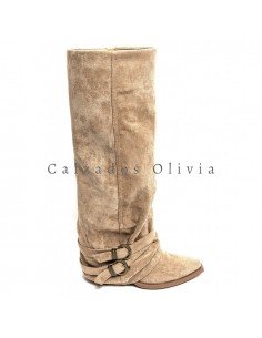 Calzados y zapatos ID-7672A KAKI 2