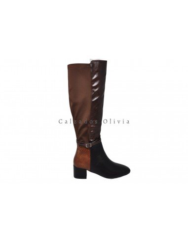Zapatos y Calzados BTT-5548B BROWN-SNAKE