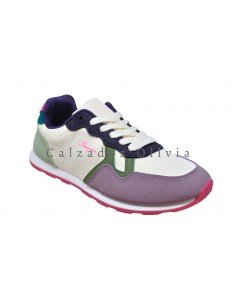Calzados y zapatos EMS-SL-768 BEIGE-GREEN 2